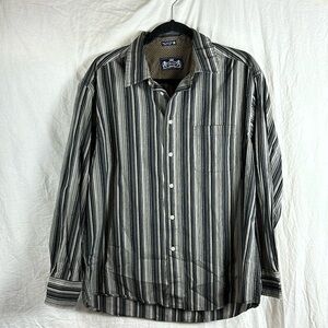 Robert Graham Men’s Striped Long Sleeve Button Down Shirt size X-Large flip cuff